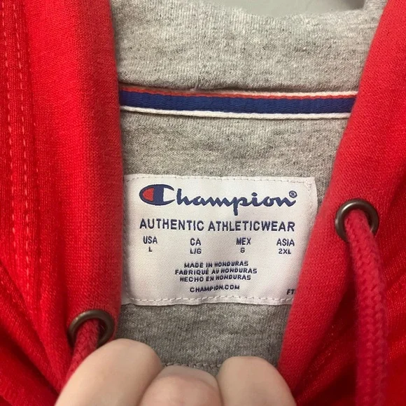 Champion Red Hoodie - Picture 4 of 5